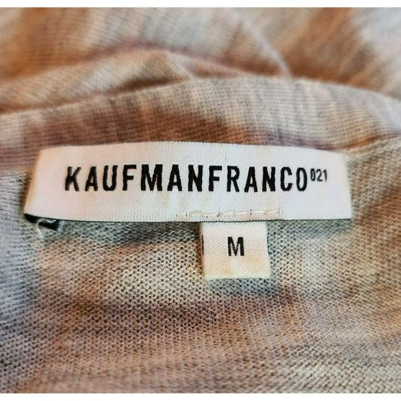 Kaufmanfranco Merino Wool Tunic | Plunging Neck | Gray | Medium | Designer - Picture 2 of 7